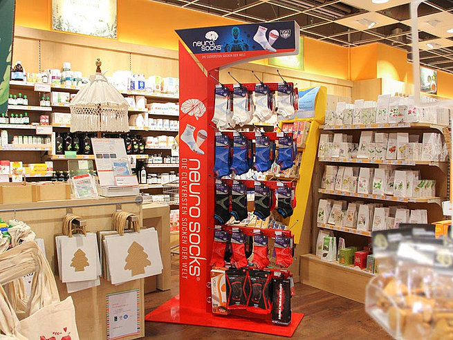 Neuro Socks POS-Display in einem Store