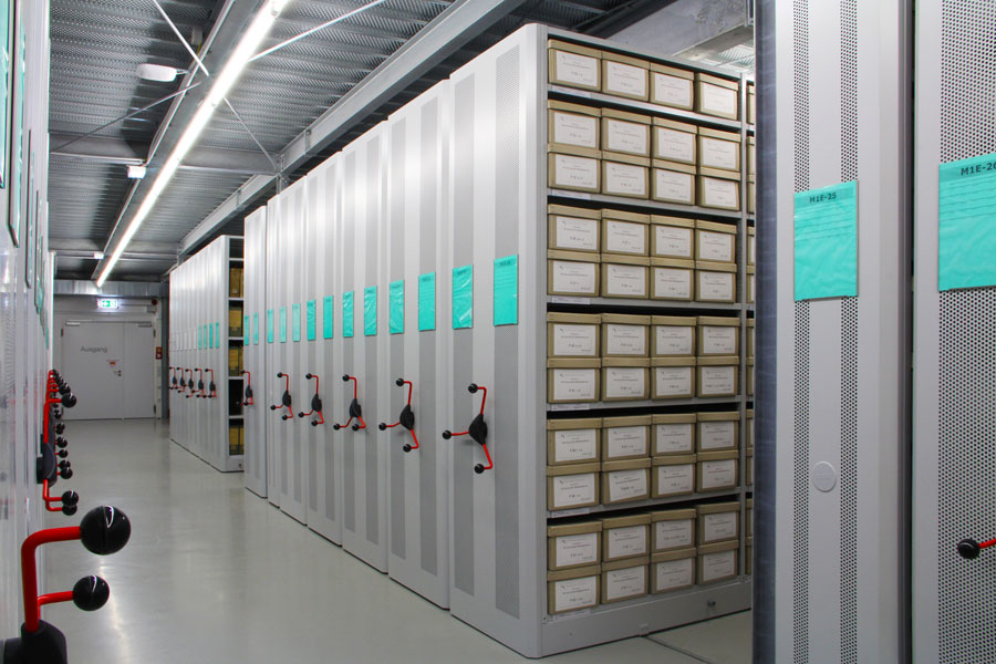 Mobile archive shelving Augsburg City Archives