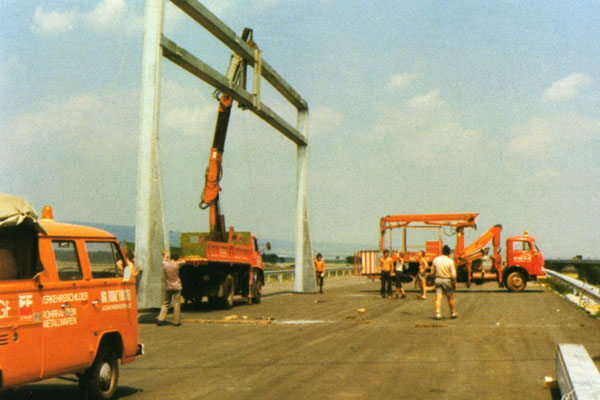 Assembly of the first gantry